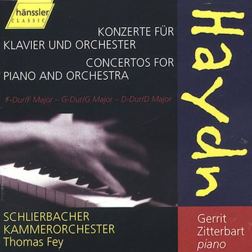 hänssler CLASSIC  
KONZERTE FÜR KLAVIER UND ORCHESTER  
CONCERTOS FOR PIANO AND ORCHESTRA  
F-Dur/F Major - G-Dur/G Major - D-Dur/D Major  

SCHLIERBACHER  
KAMMERORCHESTER  
Thomas Fey  

Gerrit Zitterbart  
piano