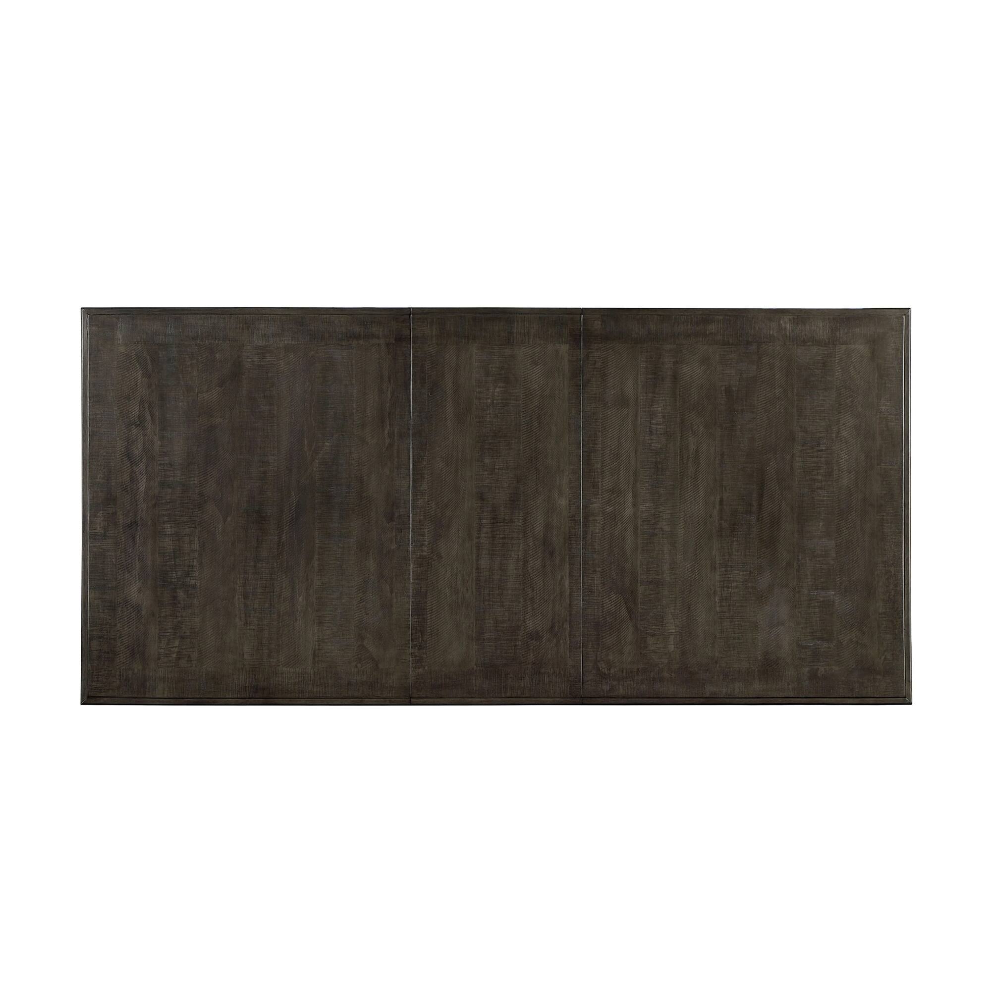 Alt View 2. Manhattan Lane - Eya 7pc Dining Table and Chair Set, Distressed White Wood, Gray Fabric - White, Gray.