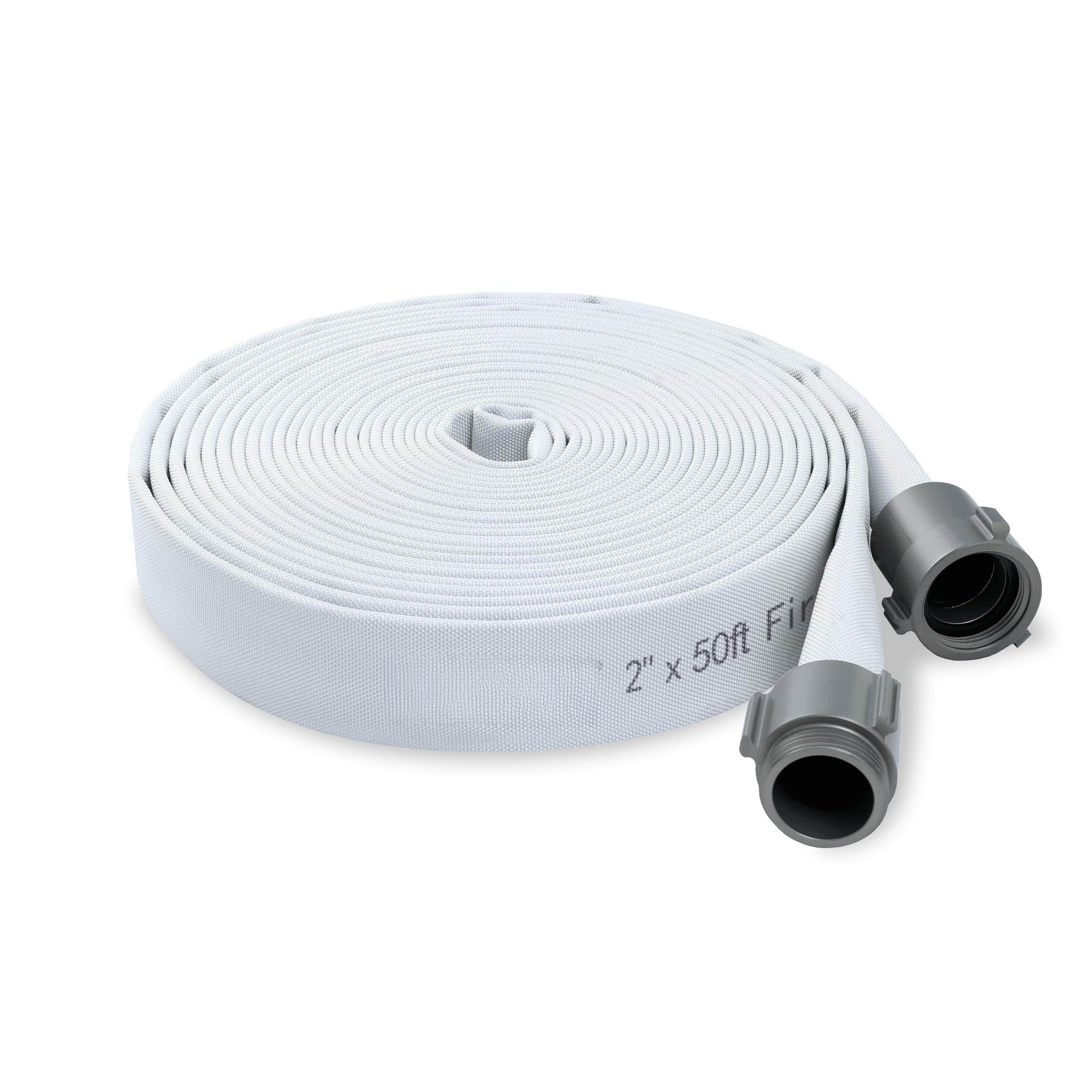 JETRANSPORT - Fire Hose - 1" Id X 50 Ft Single Jacket Epdm Firefighter With M * F Nst/nh Aluminum Couplings 750 Psi Burst Li - NST/NH Thread 2'' × 50 FT