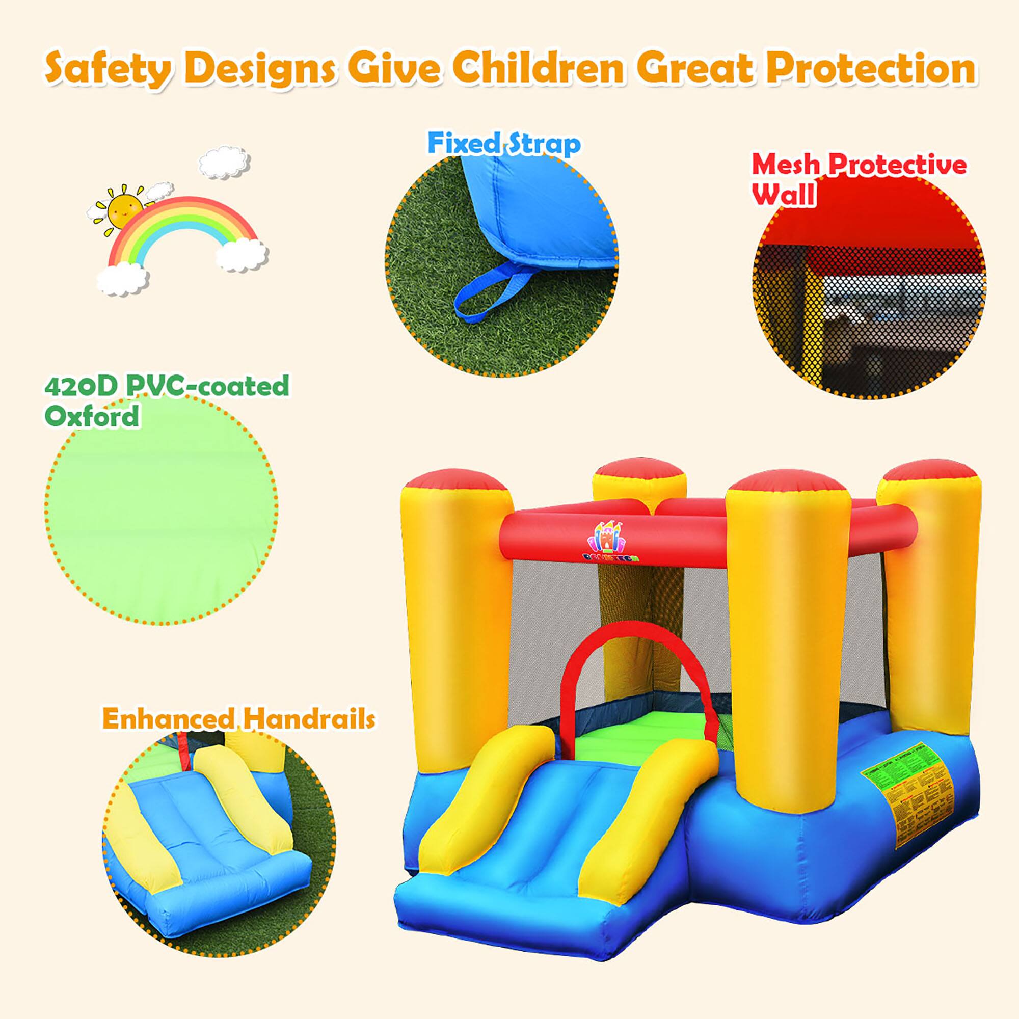 Safety Designs Give Children Great Protection

- Fixed Strap
- Mesh Protective Wall
- 420D PVC-coated Oxford
- Enhanced Handrails