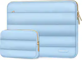 mosiso - Puffy Laptop Sleeve 15-15.6 inch for MacBook Pro 16, HP Dell ASUS Acer Toshiba Lenovo Notebook - Air Blue