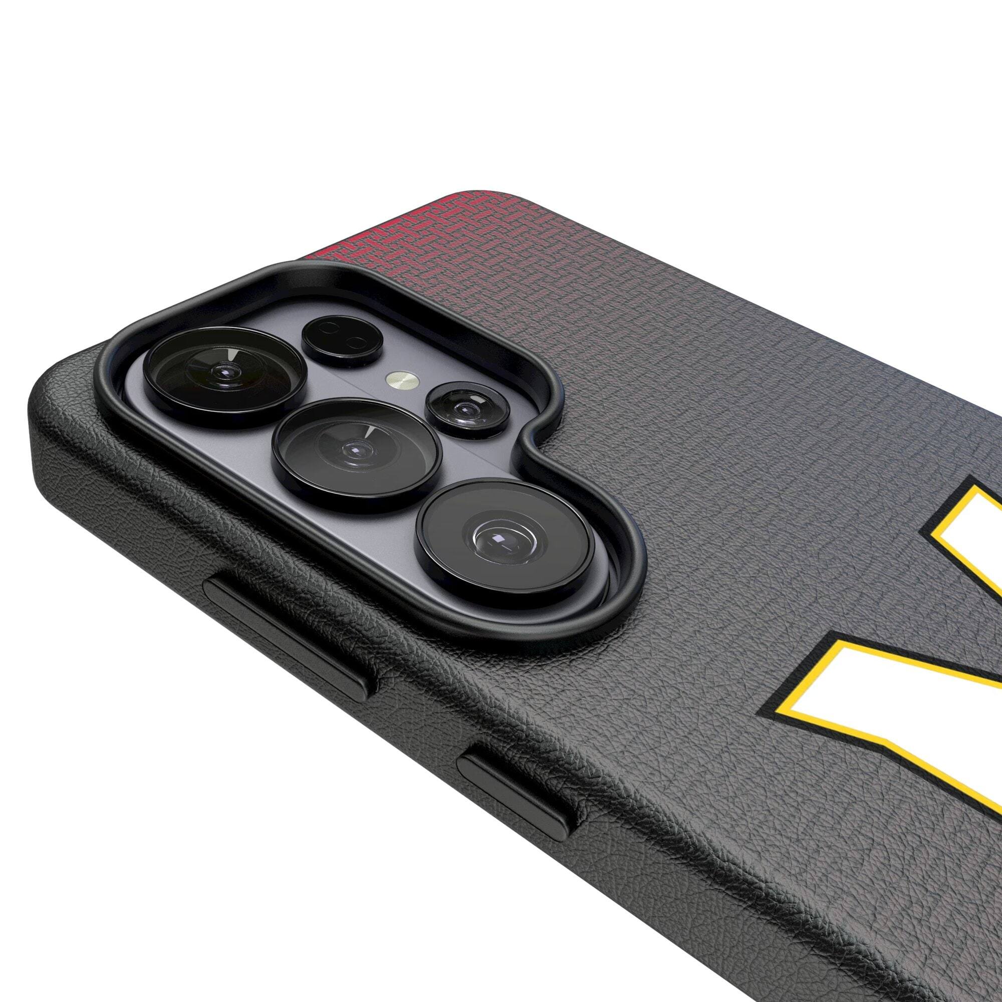 Alt View 2. Keyscaper - Maryland Terrapins Linen Galaxy Magnetic Bump Case - S25 Ultra - Black.