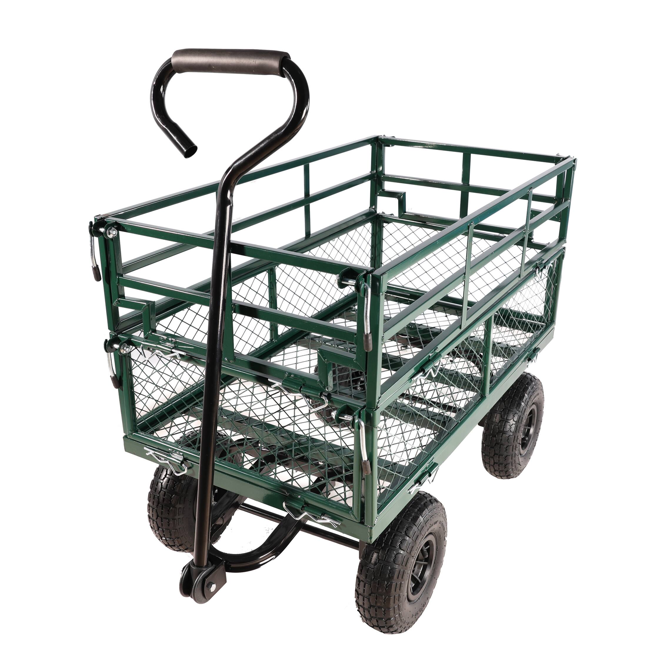 APRILSOUL - Wagon Cart Garden cart trucks make it easier to transport firewood - Green