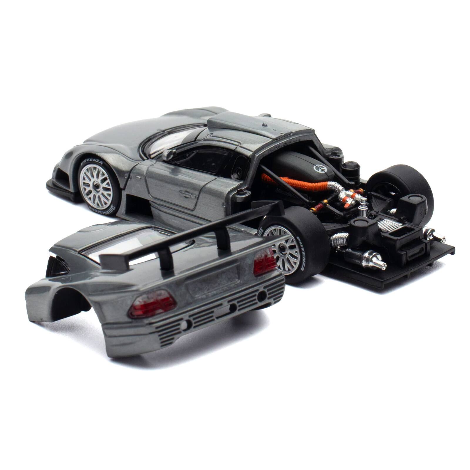 Mercedes Benz CLK GTR Raw Metal 1/64 Diecast Model Car by Pop Race ...