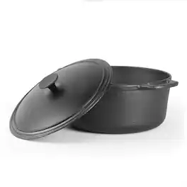 Commercial Chef - 6.6 Quart Dutch Oven - Black