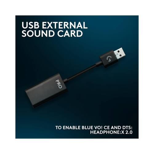 USB EXTERNAL SOUND CARD

PRO

TO ENABLE BLUE VO! CE AND DTS: HEADPHONE:X 2.0