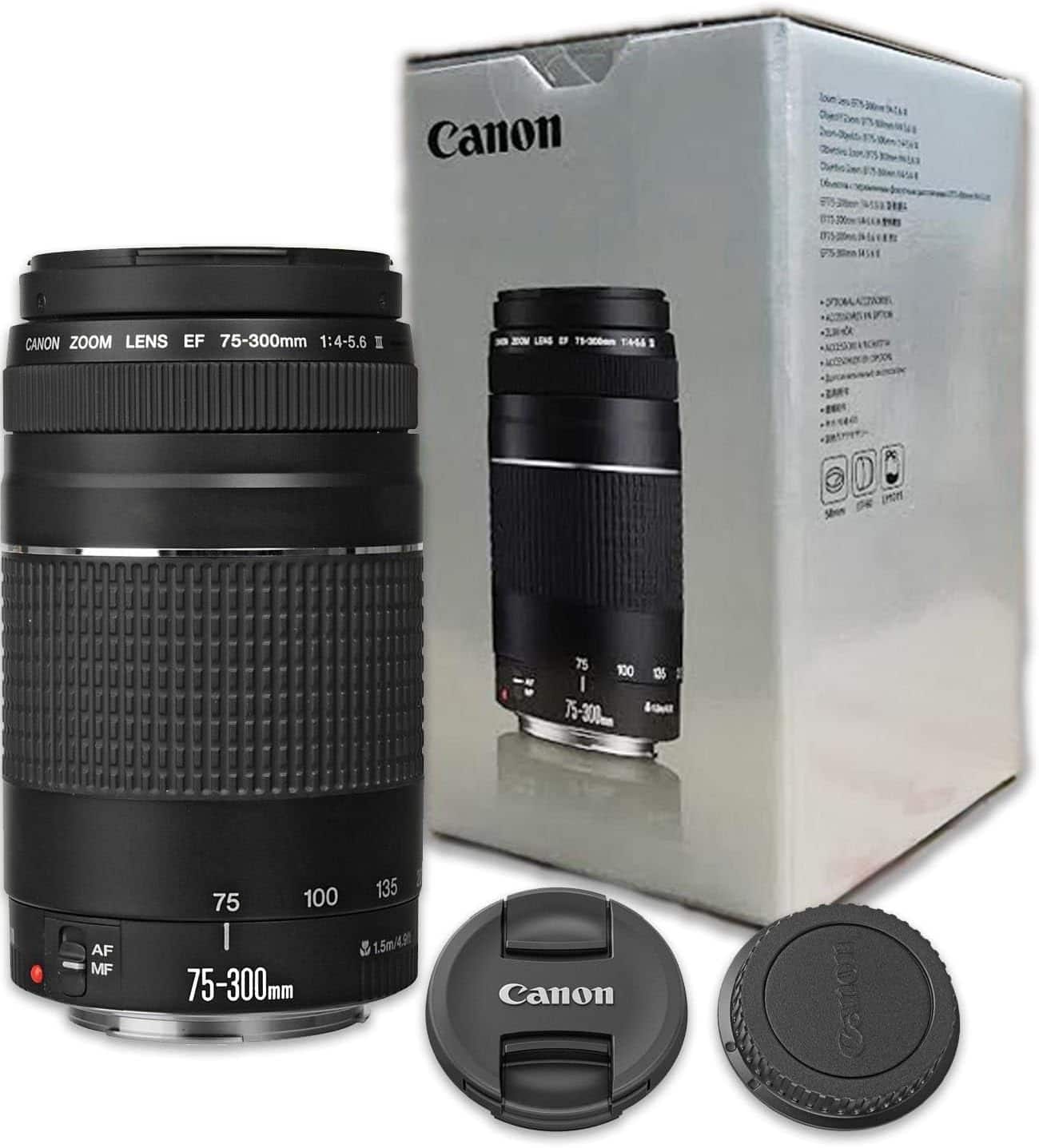 Ef 75-300mm F/4-5.6 III Telephoto Zoom Lens for Canon SLR Cameras