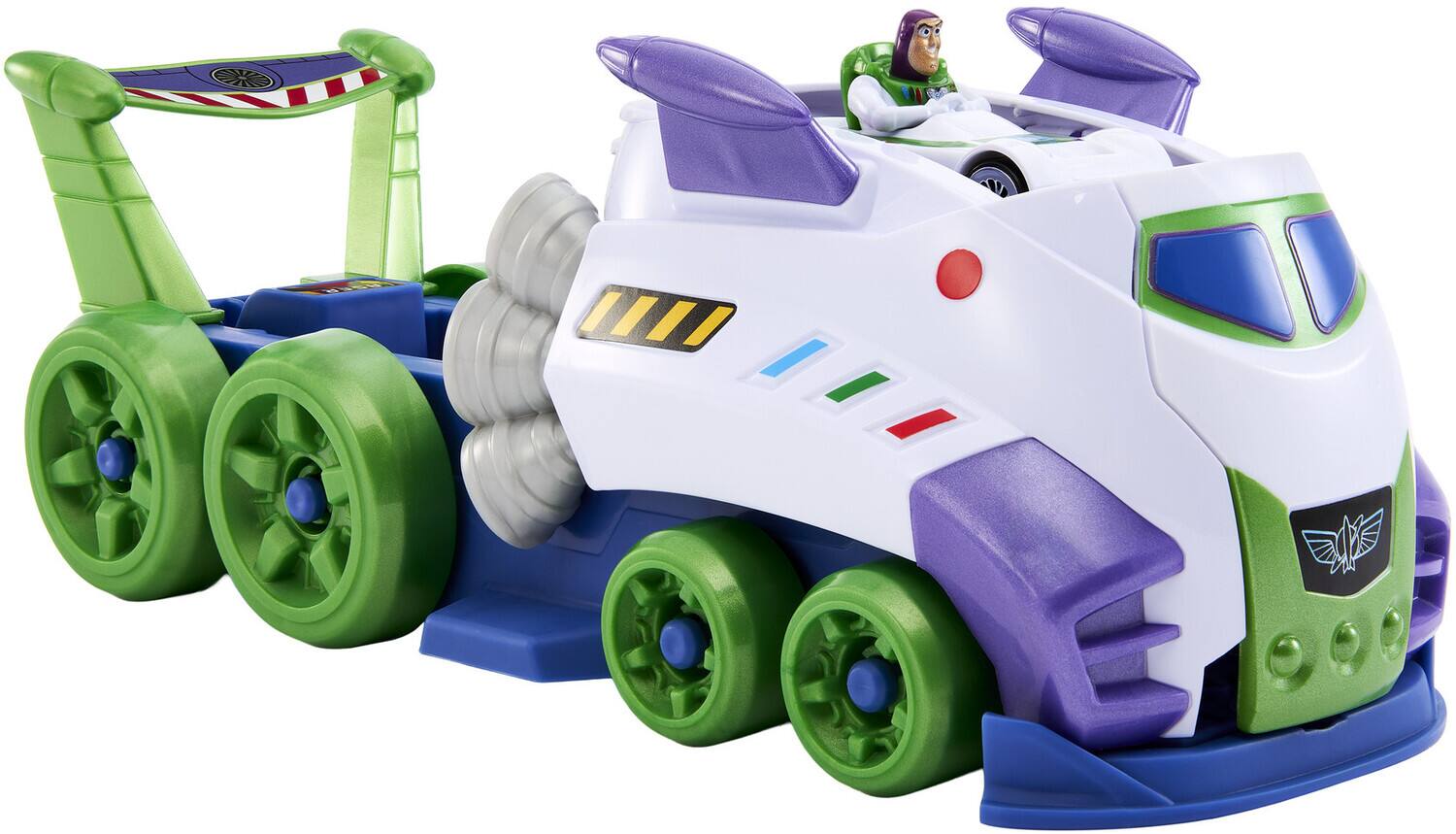 Alt View 1. Mattel - Hot Wheels Superstar Speeders Disney And Pixar Hi-Tech Buzz Lightyear Launcher   - COLLECTIBLES - Multicolor.