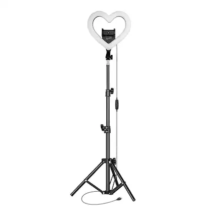 Front. Supersonic - PRO Live Stream 10” Heart Shaped Selfie Ring Light.