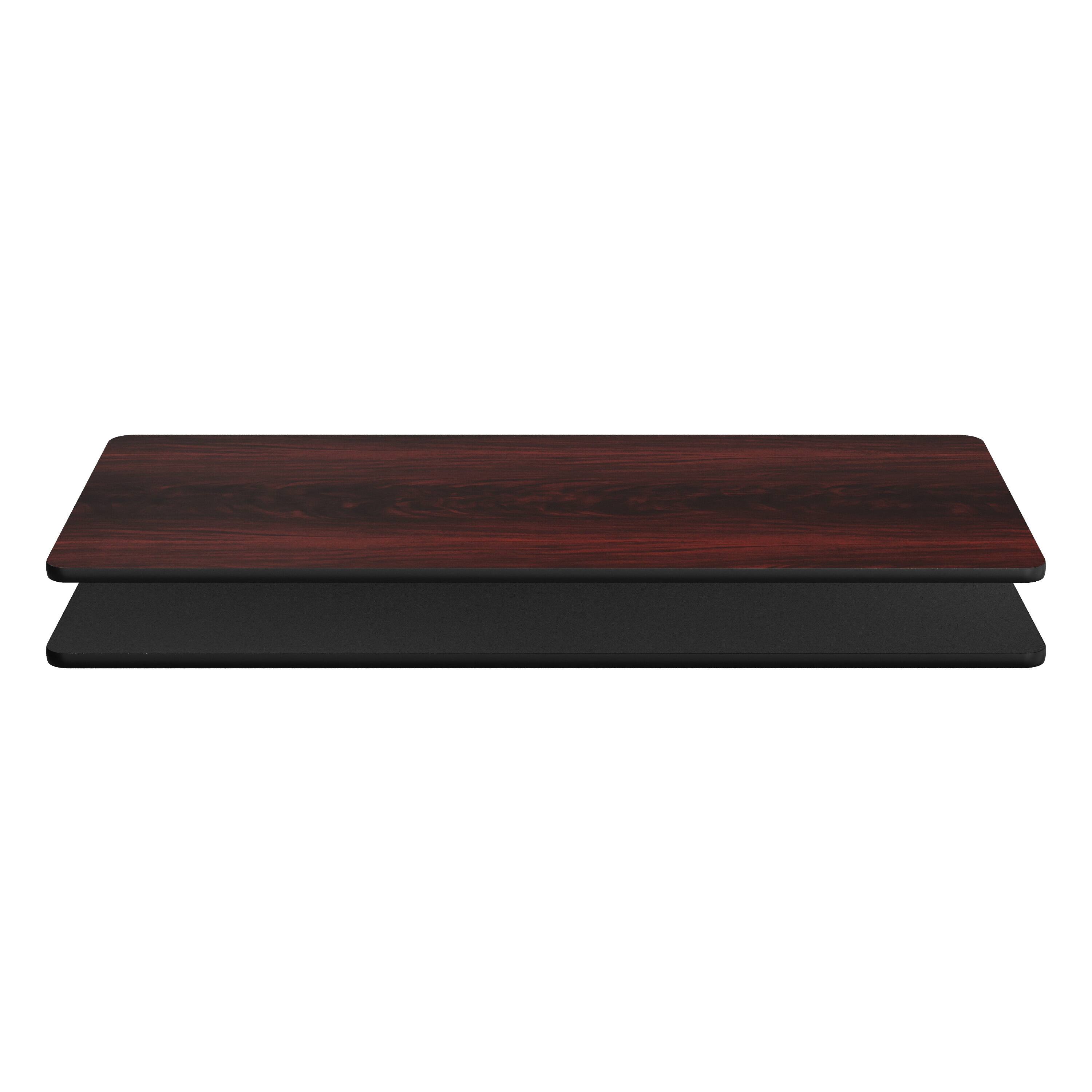 Alt View 9. Emma + Oliver - Reversible Laminate Tabletop - Black/Mahogany.