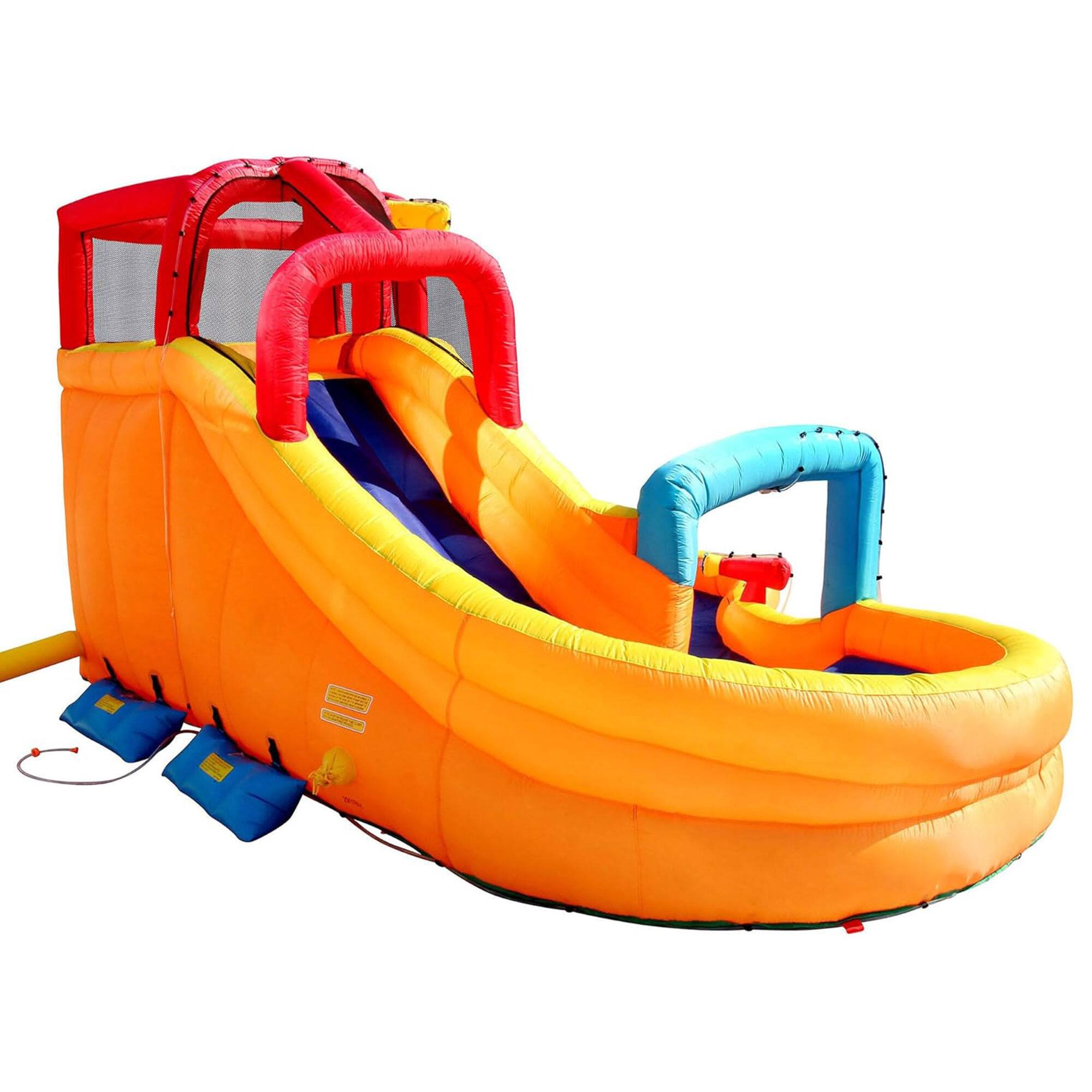 Alt View 5. Banzai - Banzai Kids Inflatable Outdoor Lazy River Adventure Water Park Slide and Pool - Multicolor.