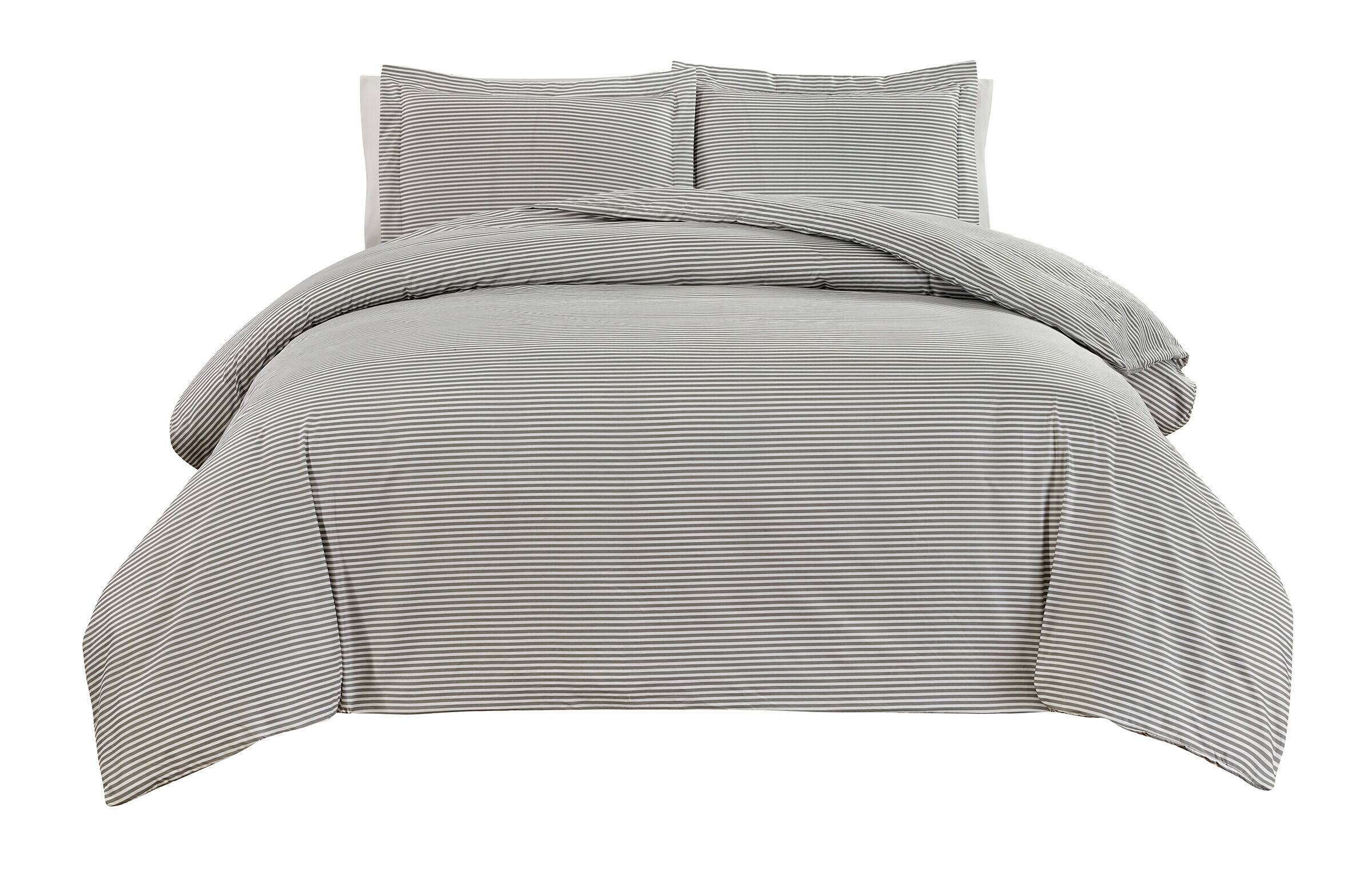 Left. Bibb Home - Bibb Home 4 pc Duvet & Down Alternative Comforter Set - Oxford.