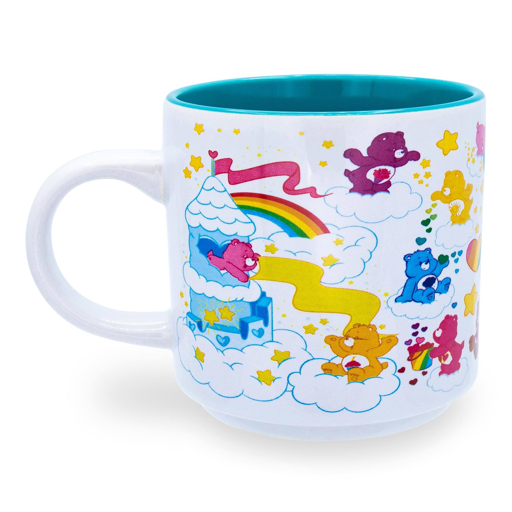 Alt View 10. Care Bears - Care Bears "Care-A-Lot"  Allover Icons Ceramic Coffee Mug | Holds 13 Ounces - Blue.
