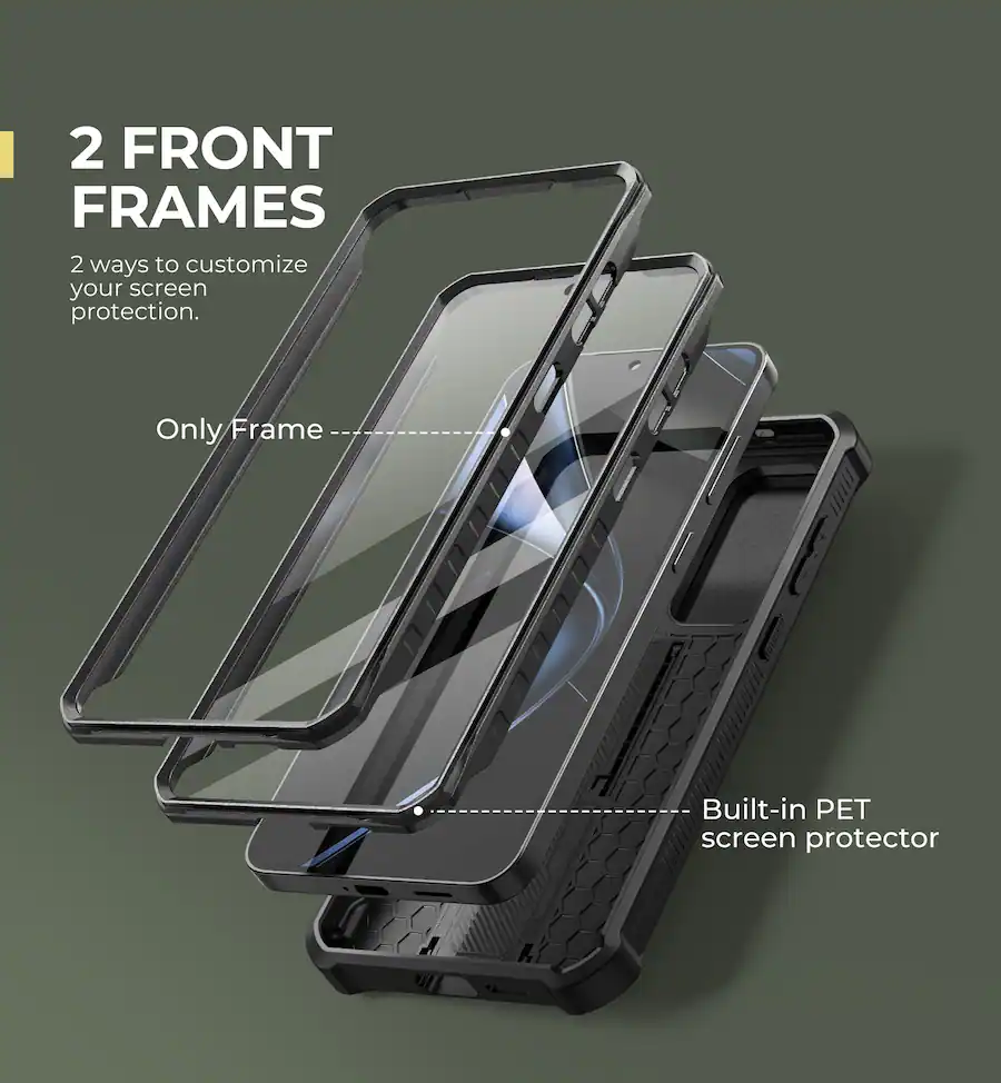 Front Frame O2d Dexnor Case for Samsung Galaxy S25 Plus with Camera Cover, Screen ...