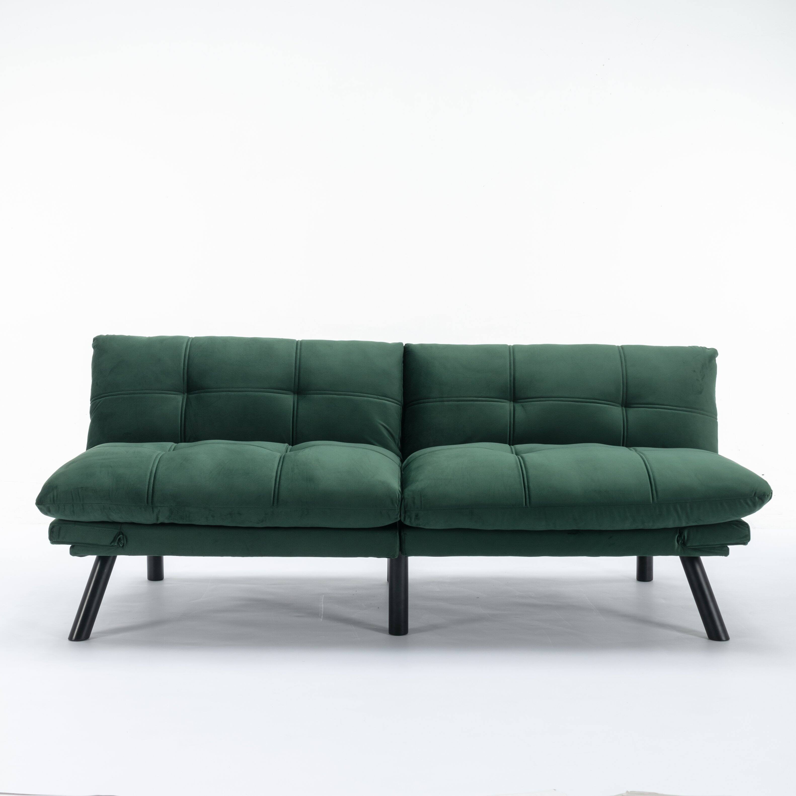 Alt View 1. Tiramisubest - Convertible Foldable Modern Sofa Bed,Futon Lazy Sofa Bed,Comfy Small Couch for Living Room and Bedroom,Emerald - Emerald.