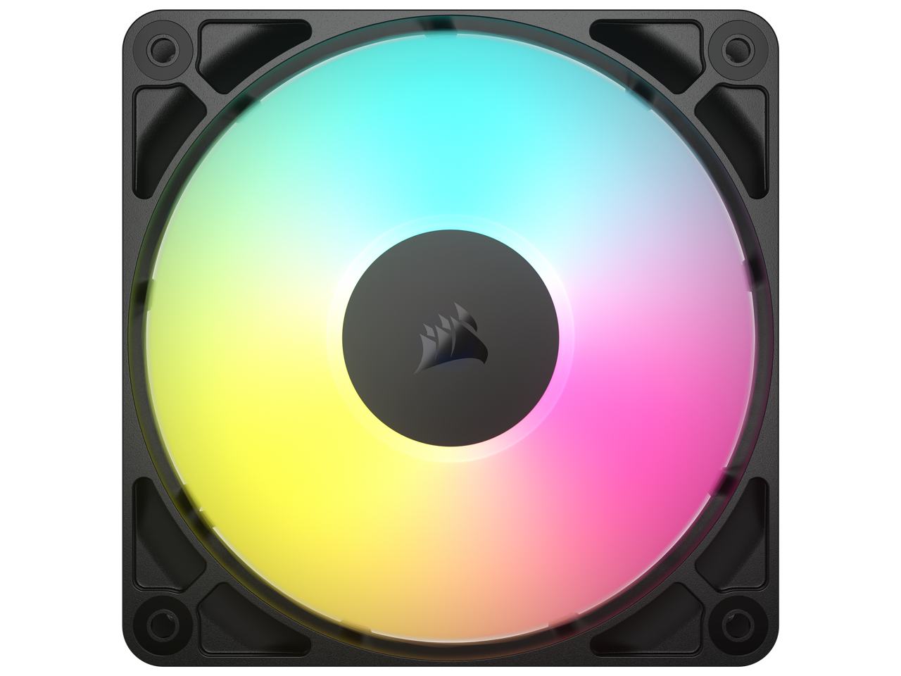 Alt View 1. CORSAIR - CORSAIR RS120 ARGB PWM Fan - Daisy-Chain PWM/ARGB - AirGuide Cooling - Magnetic Bearing - RGB.