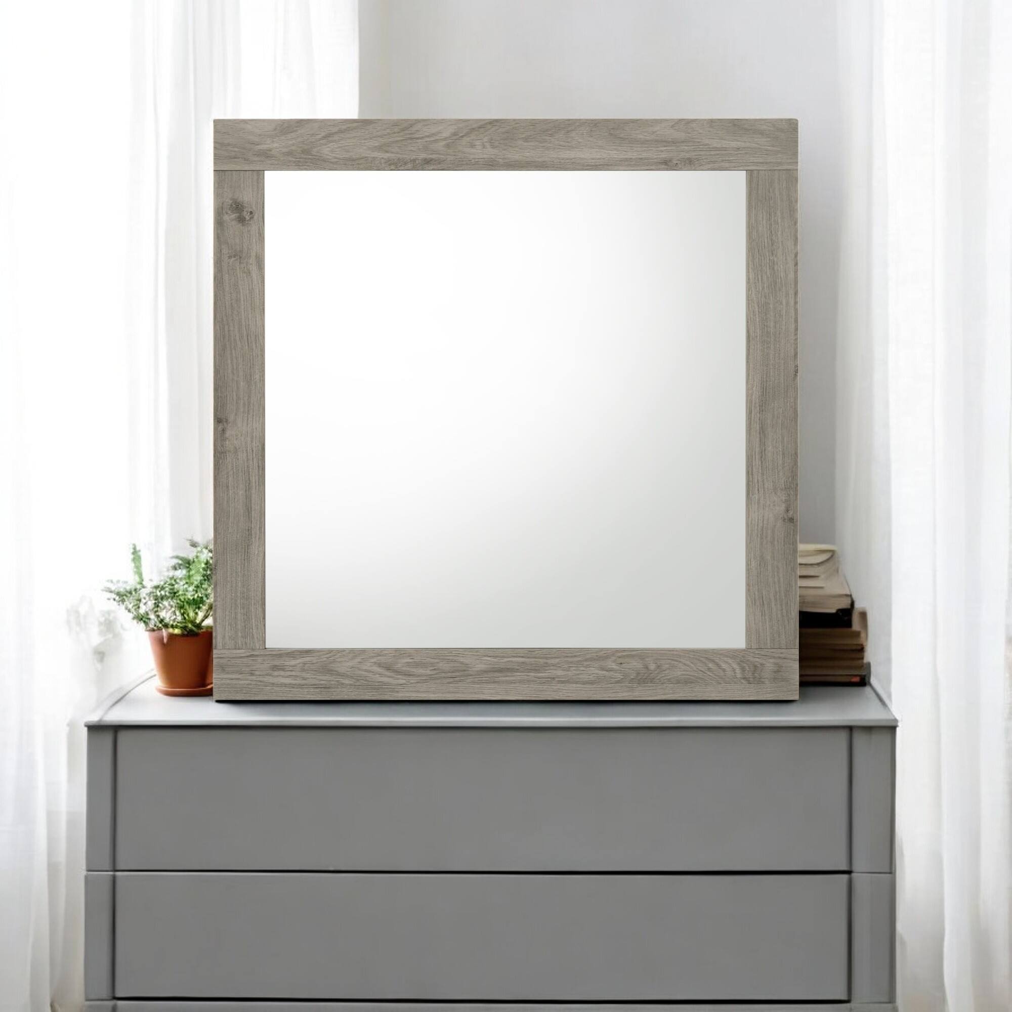 TinyHomie - Mari Light Gray Finish Mirror