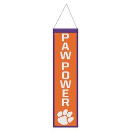 WinCraft - Clemson Tigers 8" x 32" Slogan Wool Banner - Multicolor