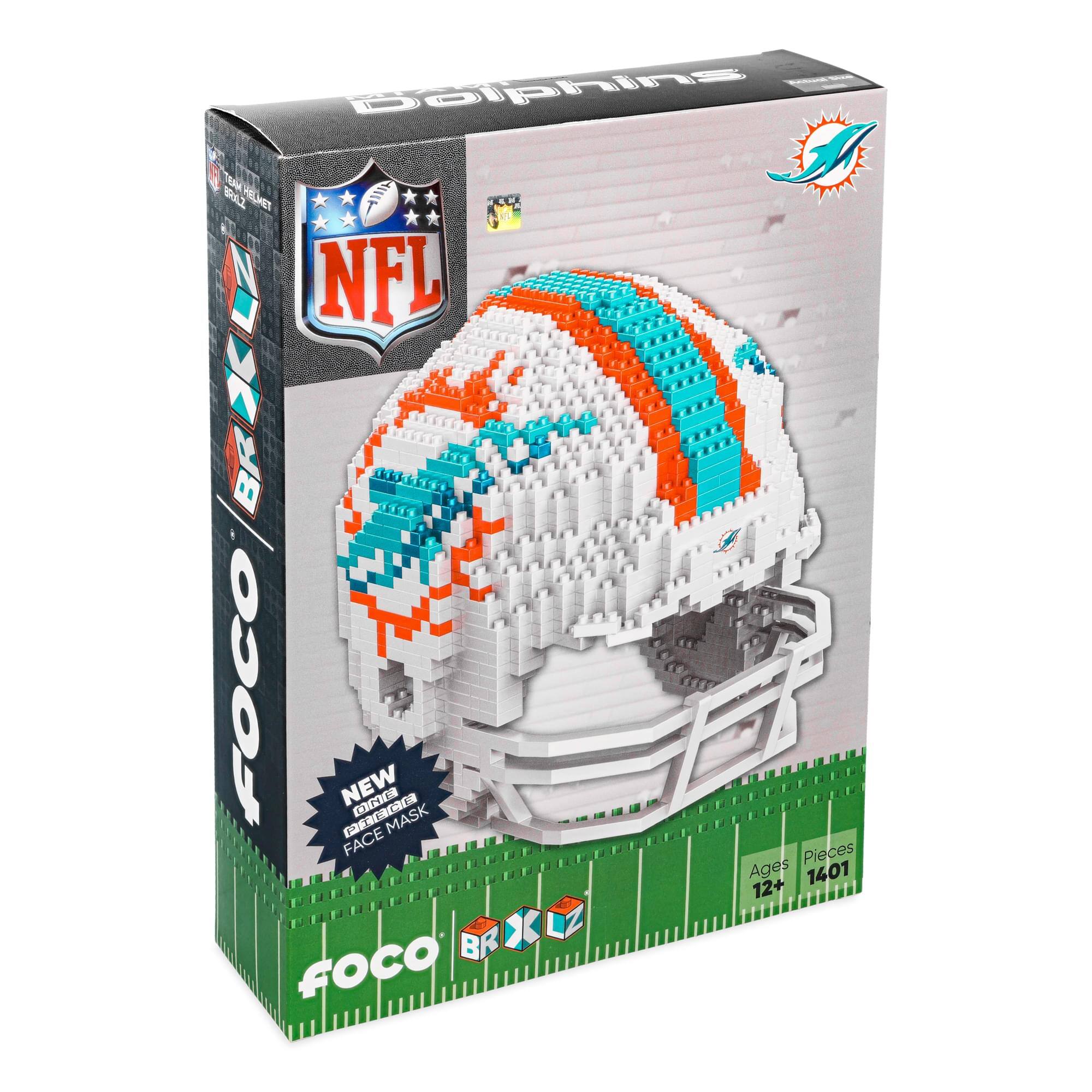 Actual Dolphins BRX HELMET NFL BROCK FOCO NEW FACE PIECE P ONE MASK C E Ages 12+ Pieces 1401 BR FOCO