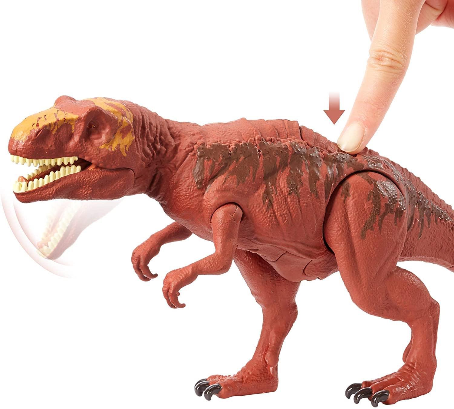 Alt View 10. Mattel - Jurassic World Roarivores Action Figure | Metriacanthosaurus - Red.