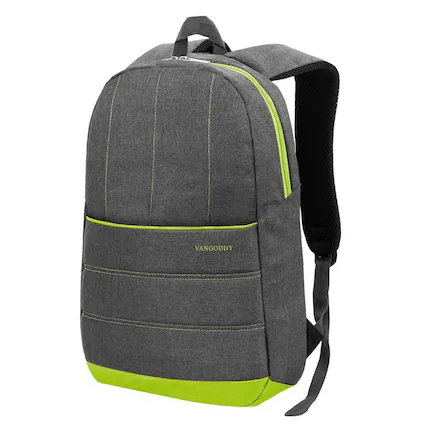 Front. Kitcheniva - Laptop Backpack School Bag For 15" Laptop - Green.