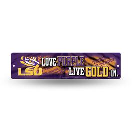 Rico Industries - LSU Tigers 16" Street Sign for garage, office, man cave or any wall - Multi