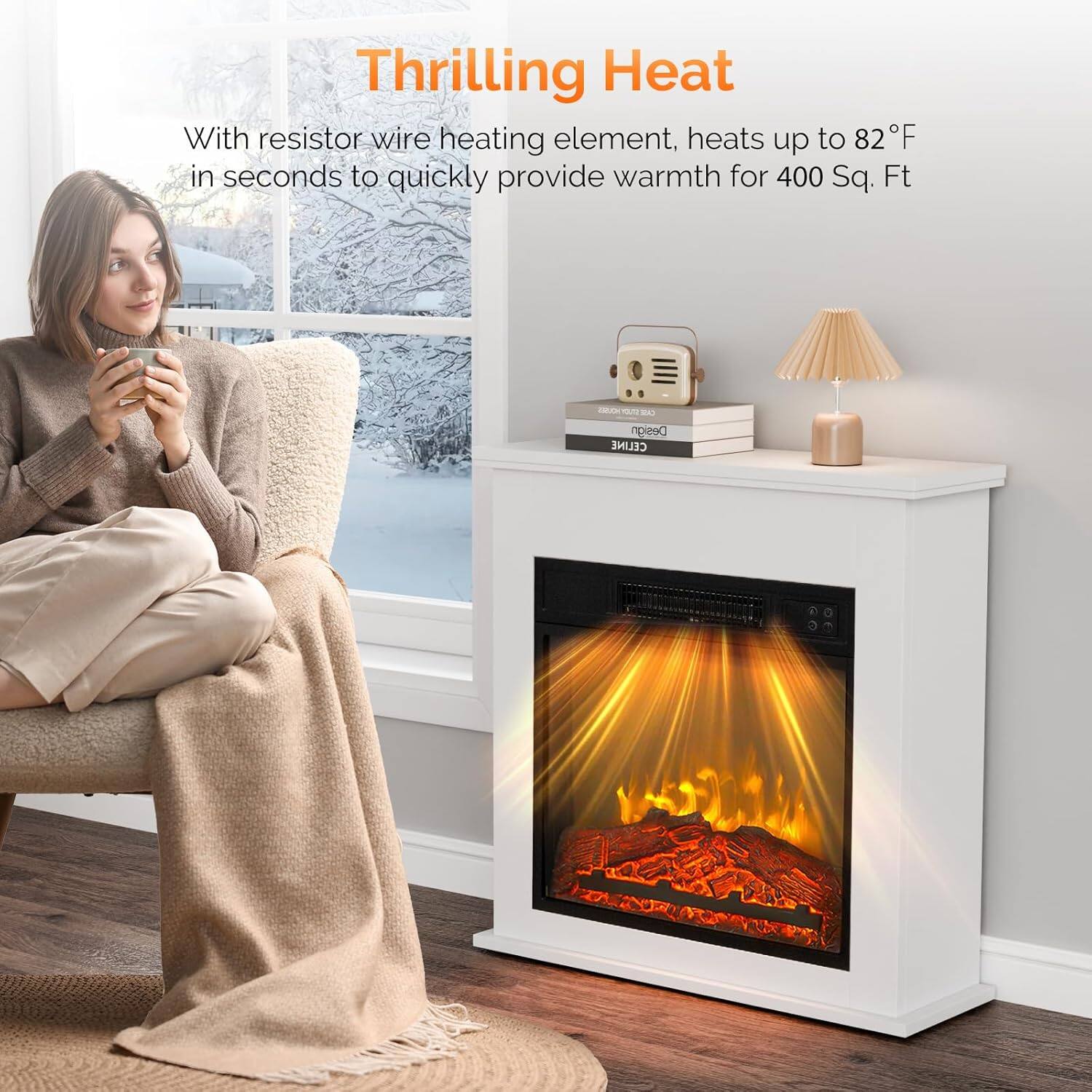 Thrilling Heat

With resistor wire heating element, heats up to 82°F in seconds to quickly provide warmth for 400 Sq. Ft