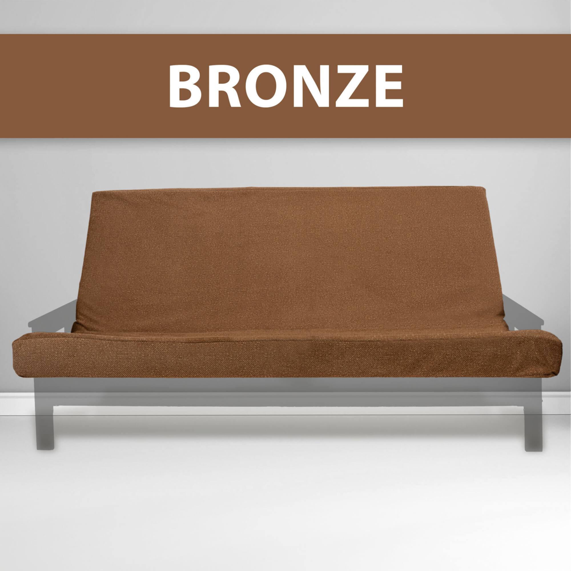 Alt View 4. GOODSILO - Full Premium Foldable Futon Mattress with Memory Foam Infusion and Removable Washable Cover - Bronze.