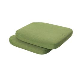 Nuu Garden - Outdoor 2-Pack 15" x 16" x 1.2" Chair Seat Cushions with Straps - Green