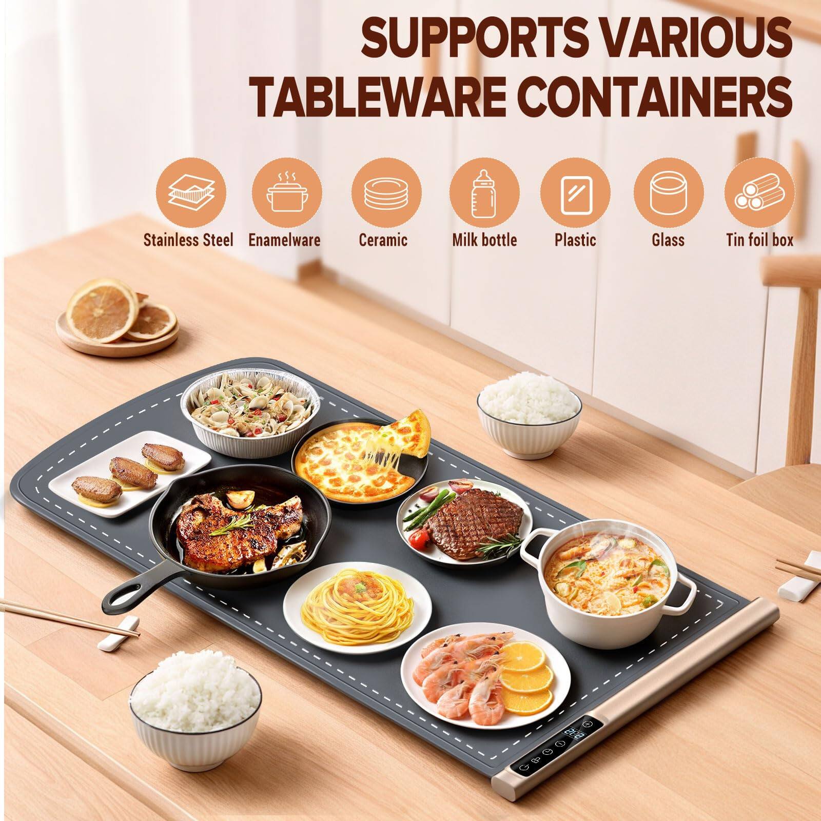 SUPPORTS VARIOUS TABLEWARE CONTAINERS

- Stainless Steel
- Enamelware
- Ceramic
- Milk bottle
- Plastic
- Glass
- Tin foil box