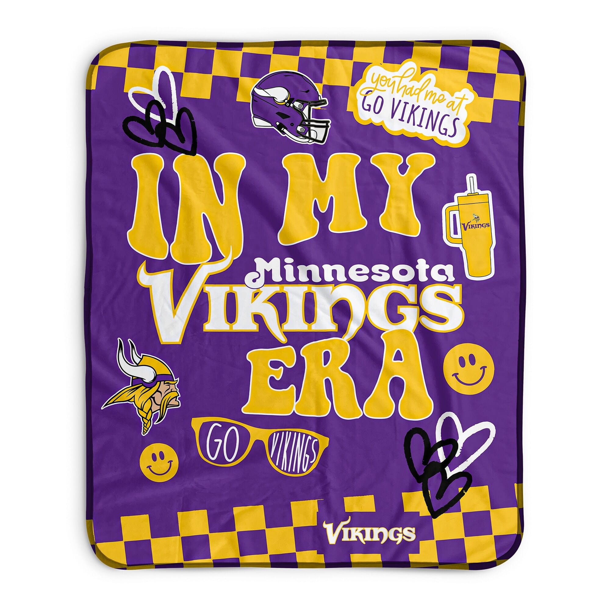 Pegasus - Minnesota Vikings 50" x 60" In My Era Fleece Blanket - Multicolor