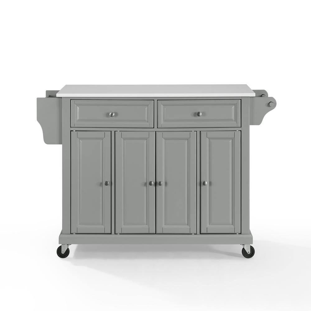 Alt View 1. Crosley Furniture - Full Size Stone Top Kitchen Cart - Gray.