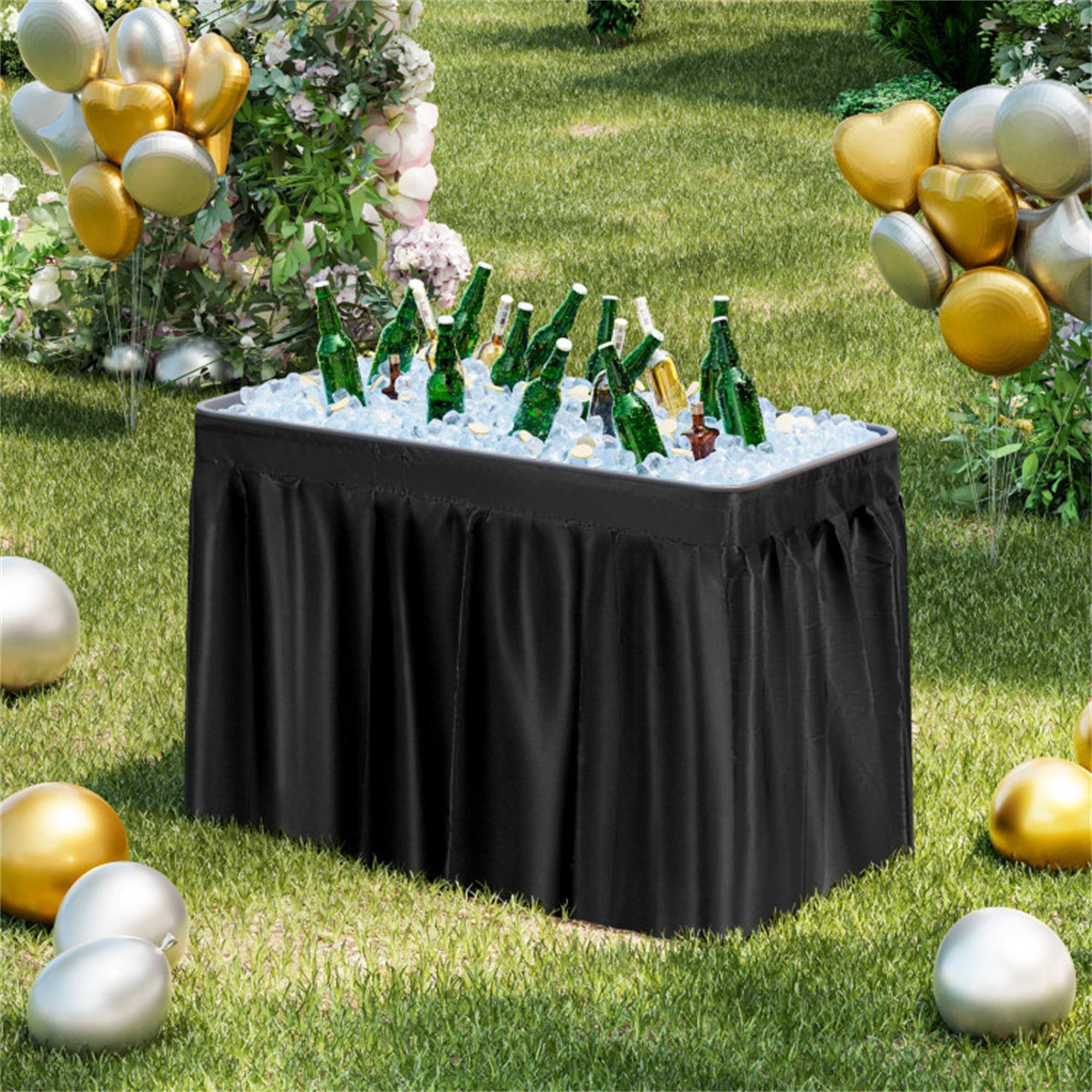 Alt View 5. Boyel Living - Black Folding Patio Table 480in L x 325in W x 240in H - Black.
