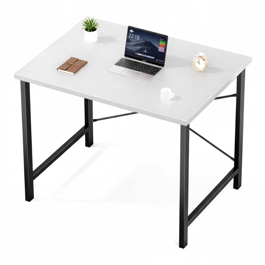 AOITUN - 31-Inch Small Computer Desk - Compact Desk and Chair Set for Home Office - White