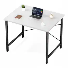 AOITUN - 31-Inch Small Computer Desk - Compact Desk and Chair Set for Home Office - White