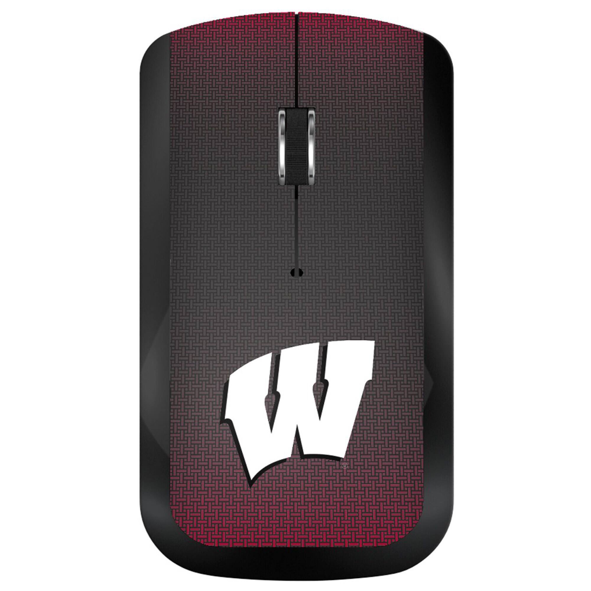Front. Keyscaper - Wisconsin Badgers Wireless USB Computer Mouse - Black.