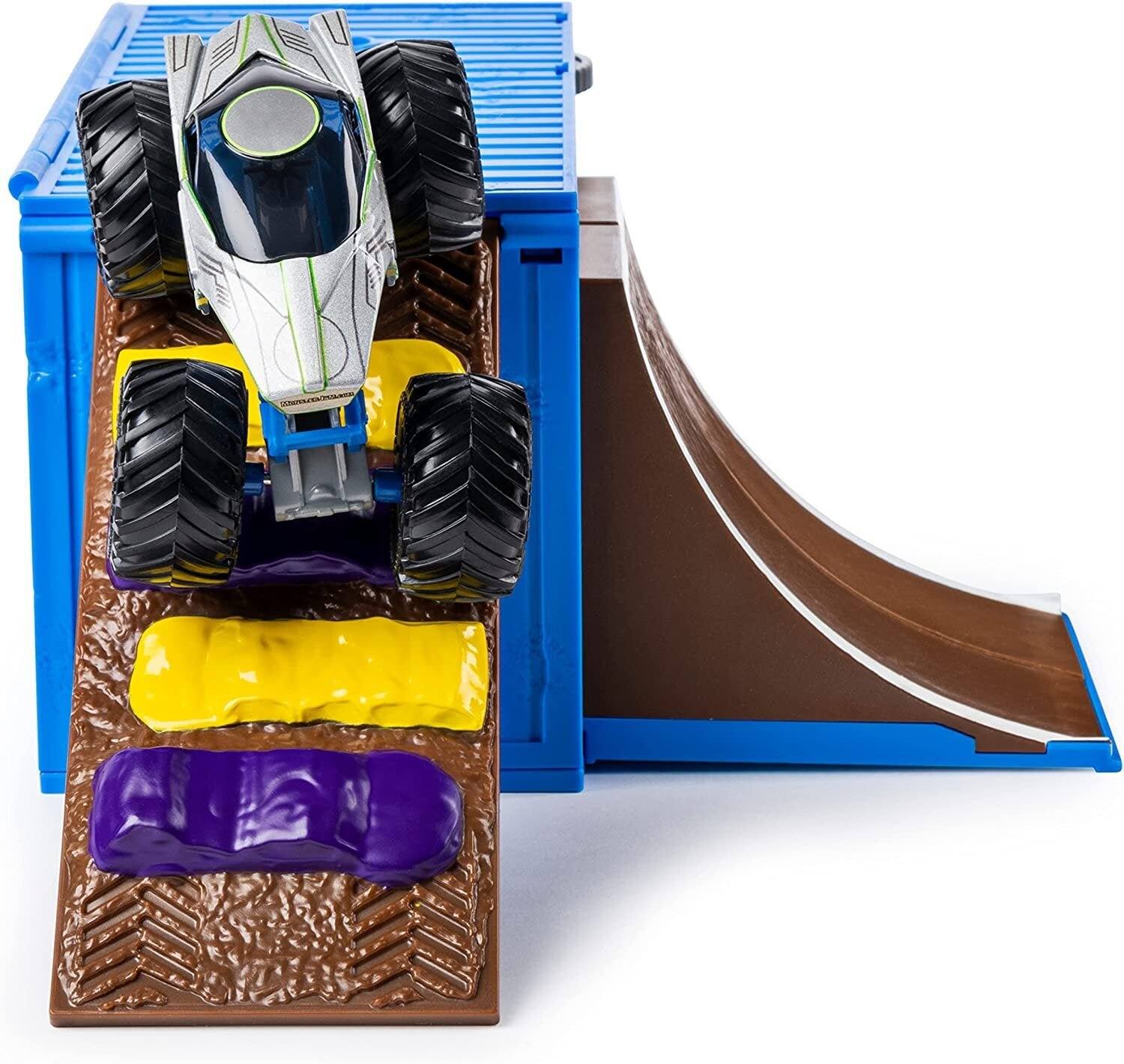 Alt View 1. Monster Jam - Monster Jam Ship It & Flip It Transforming Playset with Exclusive 1:64 Scale Die-Cast Truck - Multicolor.