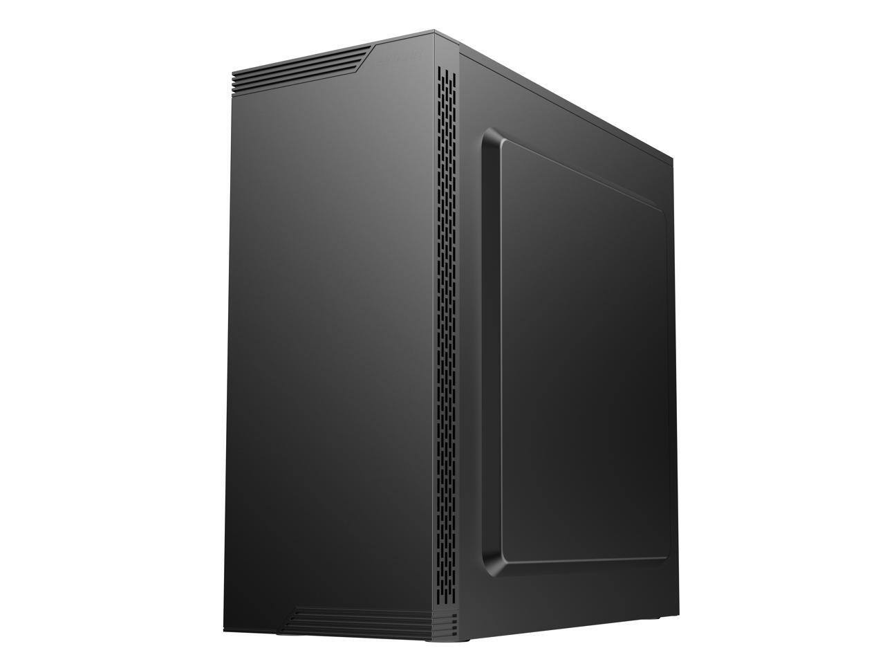 Alt View 3. DIYPC - DIYPC DIY-S05-BK USB3.0 ATX Mid Tower Case, 3x120mm Black Fans - Black.