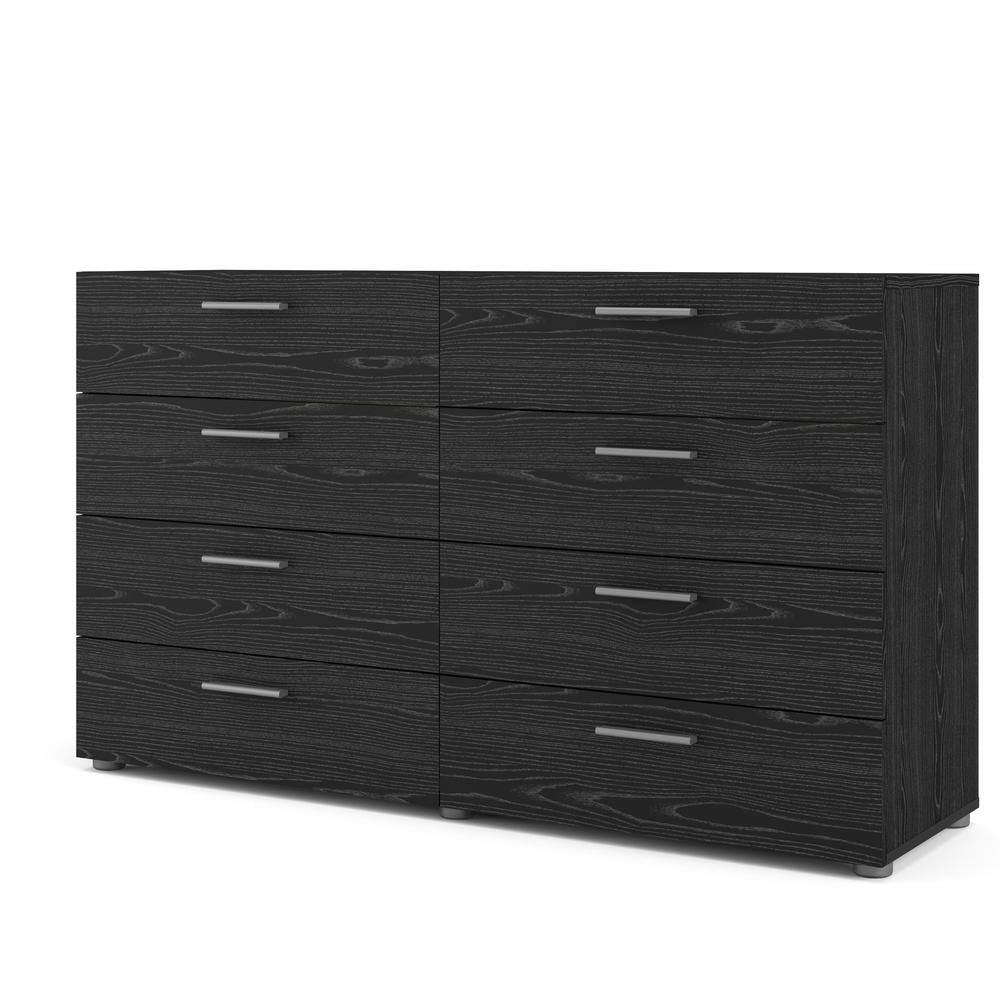 Angle. Tvilum - Austin 8 Drawer Double Dresser Woodgrain - Black.