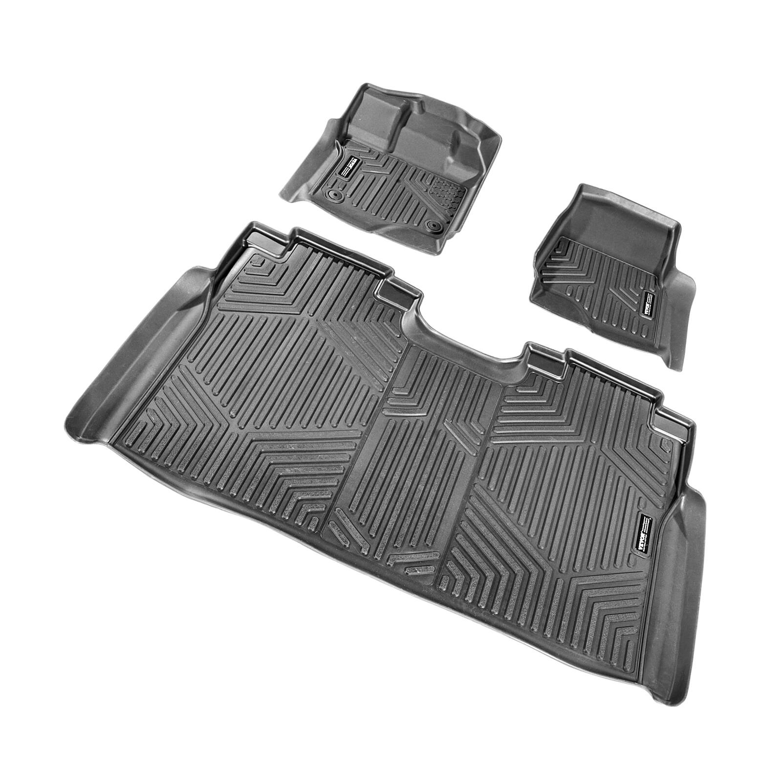 Alt View 5. VEVOR - Automotive Floor Mats, Fits for 2015-2024 Ford F-150 (Includes 2022-2024 Lightning) SuperCrew with Carpet - Black.