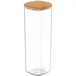 OU - Airtight Food Storage Container w Bamboo Lid 8.4cup, Plastic Food Storage Container