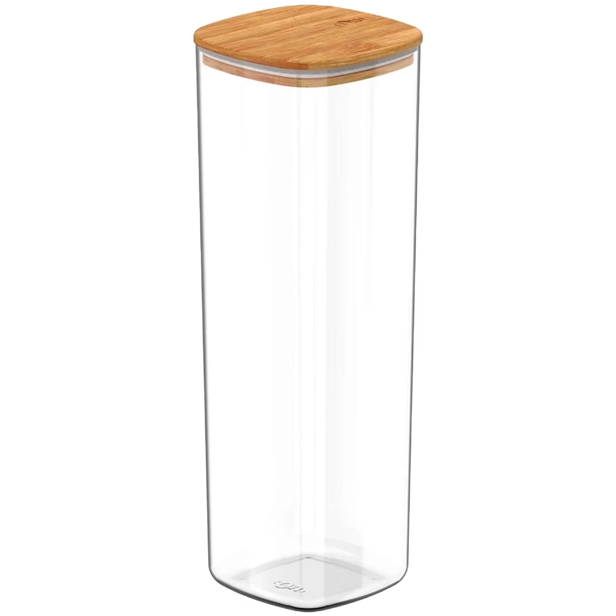 Front. OU - OU Airtight Food Storage Container w Bamboo Lid 8.4cup, Plastic Food Storage Container.
