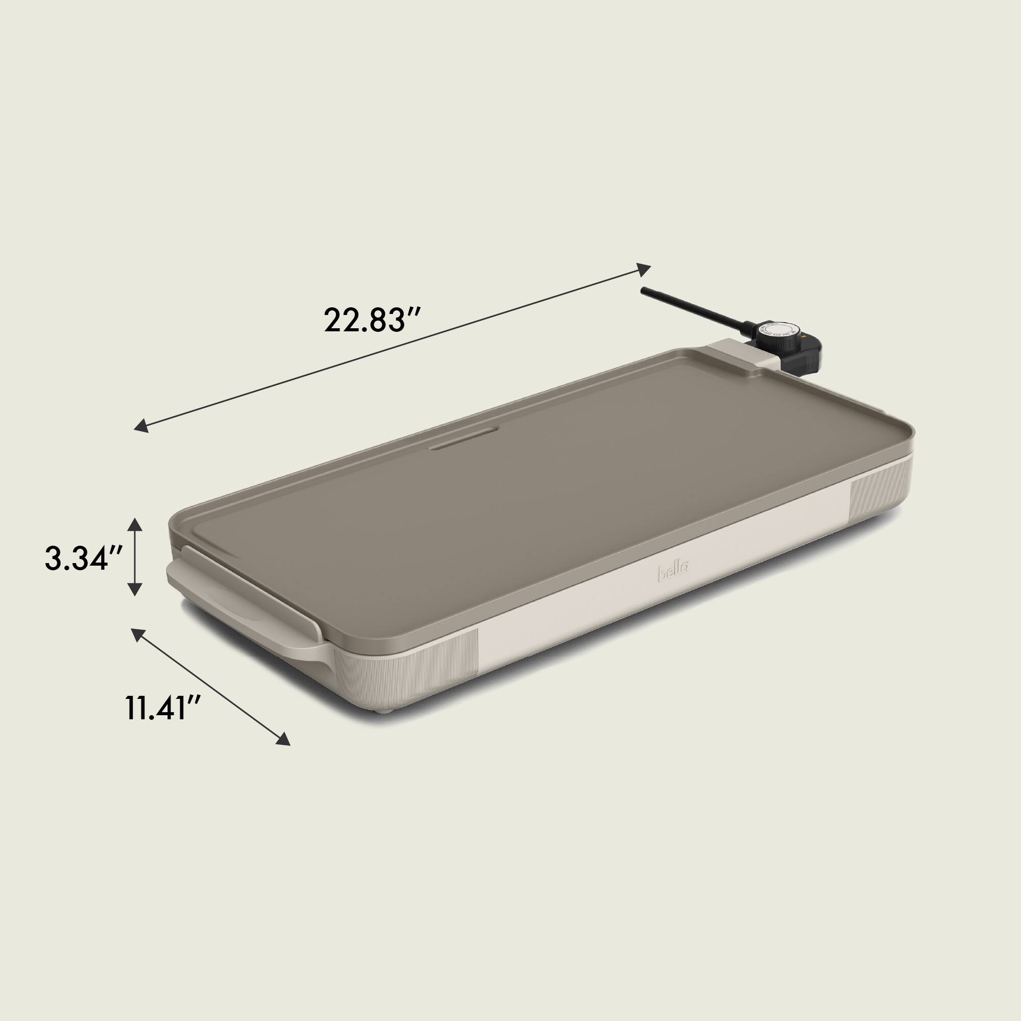 22.83" x 11.41" x 3.34"