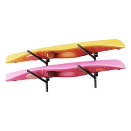 VEVOR - Kayak Storage Rack for 2 Kayaks, Holds 200 lbs, Heavy Duty Adjustable Wall Mount Stand for Indoor Outdoor Garage - Black