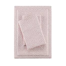 Gracie Mills - Persephone Cotton Flannel Sheet Set - Blush Dots