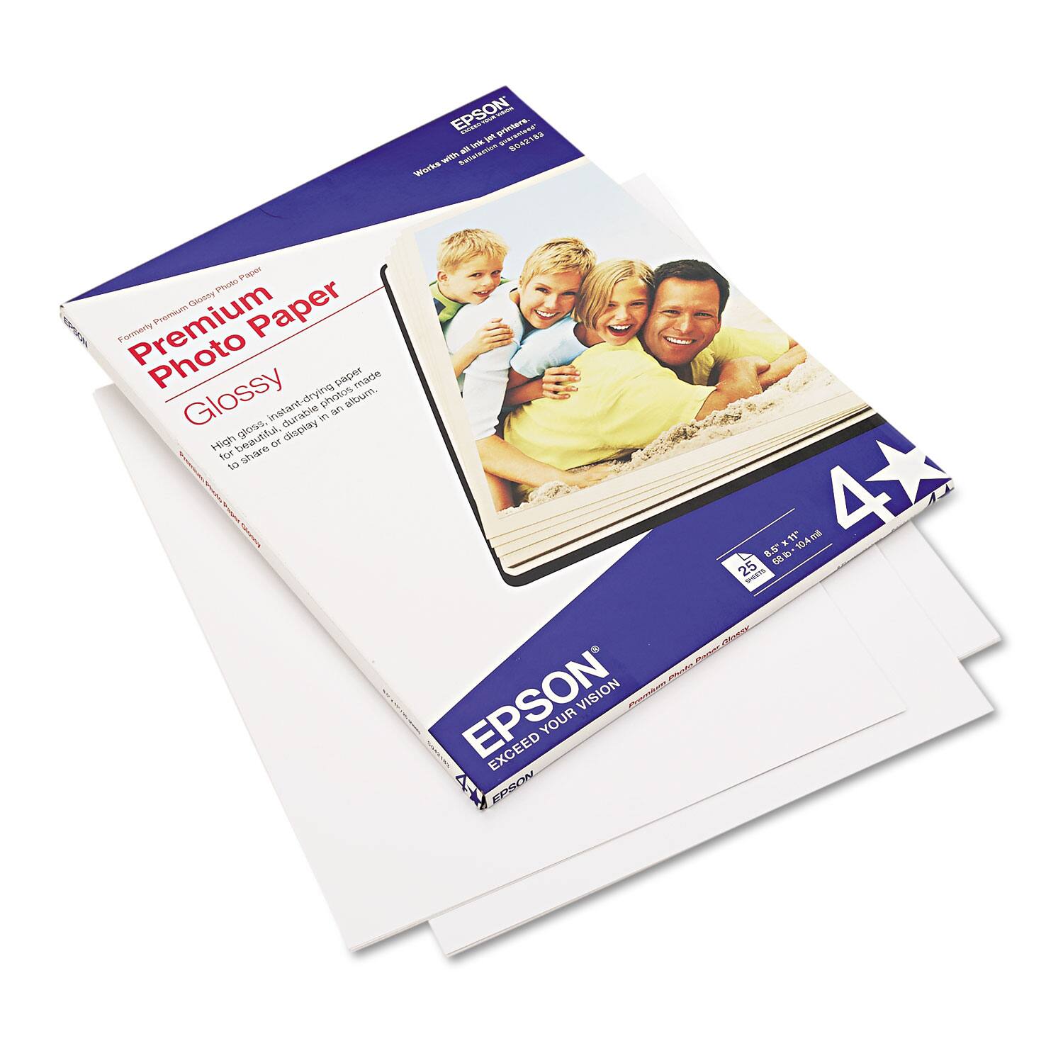 EPSON Premium Photo Paper Glossy, High gloss instant-drying photos made to share or display in albums. For your vision.