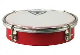 Tycoon Percussion - 6" ABS Tamborim, Durable Brazilian Frame Drum, Synthetic Head, Brushed Nickel Hardware, Red