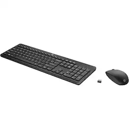 HP - Wireless Keyboard & Mouse Combo - Full Size Chiclet, 3-Zone, 2.4GHz, PC/Mac Compatible - Black