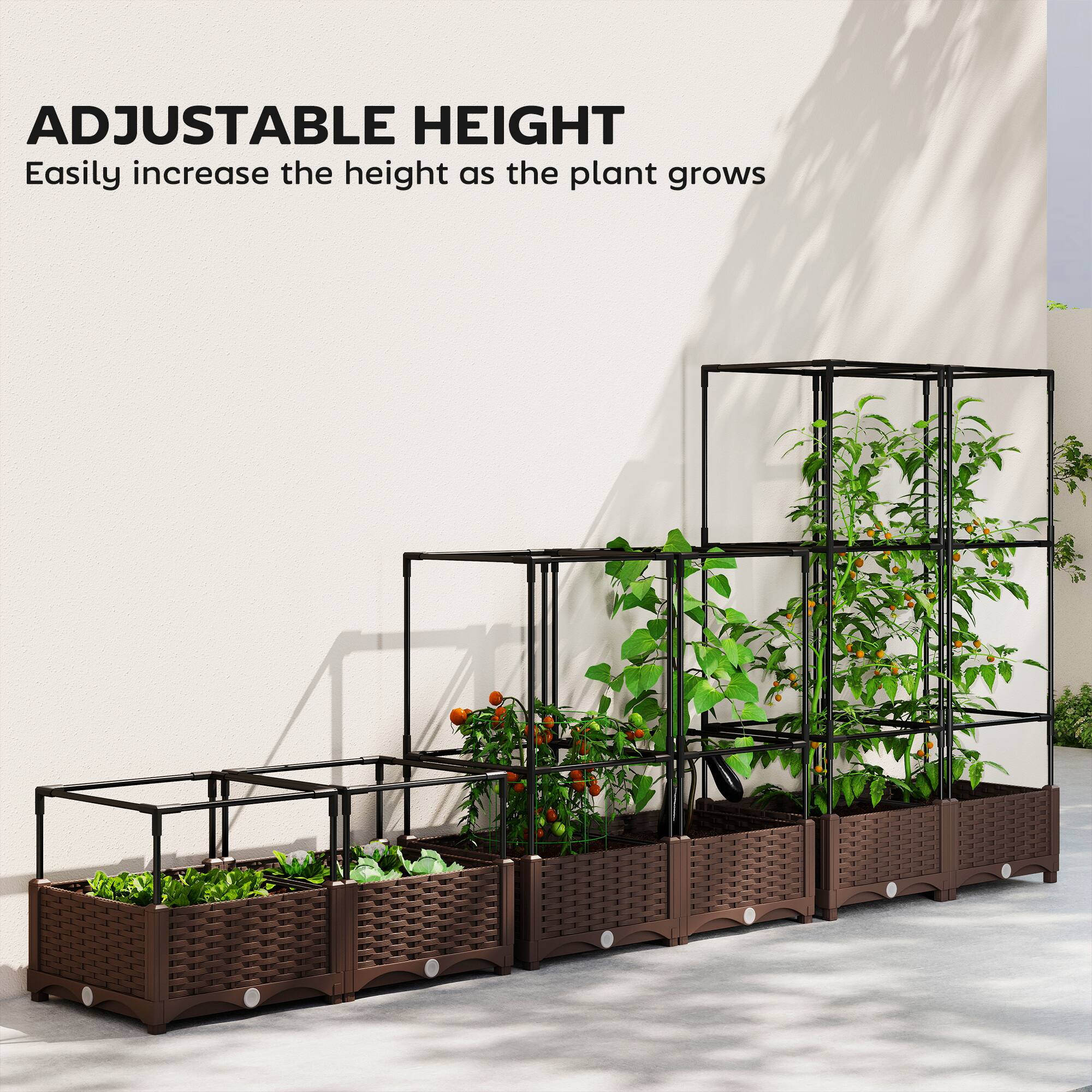 ADJUSTABLE HEIGHT  
Easily increase the height as the plant grows