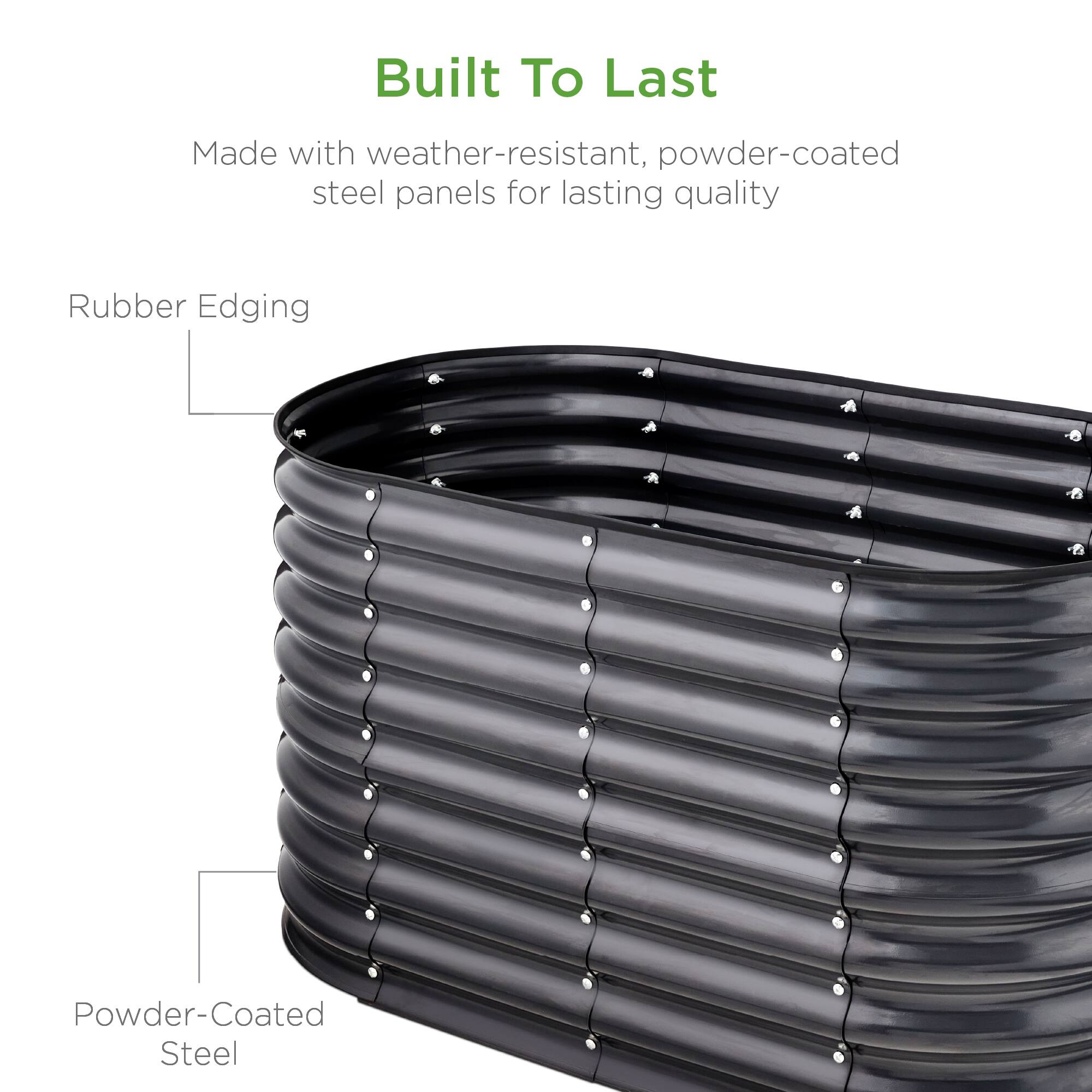 Built To Last

Made with weather-resistant, powder-coated steel panels for lasting quality

Rubber Edging

Powder-Coated Steel